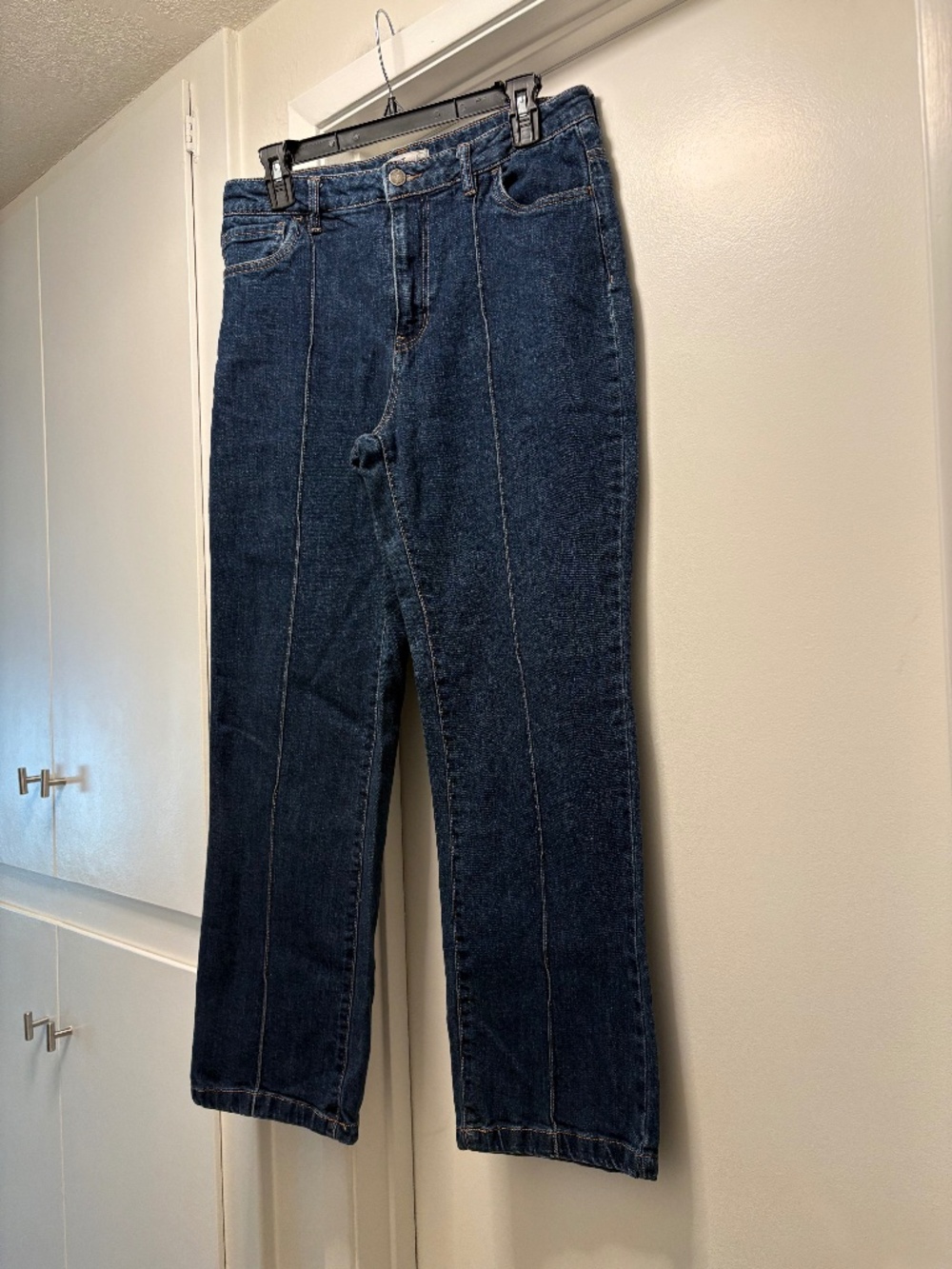 Oat New York straight leg jeans with front seam detail - size 10/30